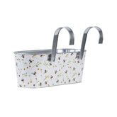 Hectarul - Jardiniera alba din tabla galvanizata 6,5 L design Bee Esschert Design